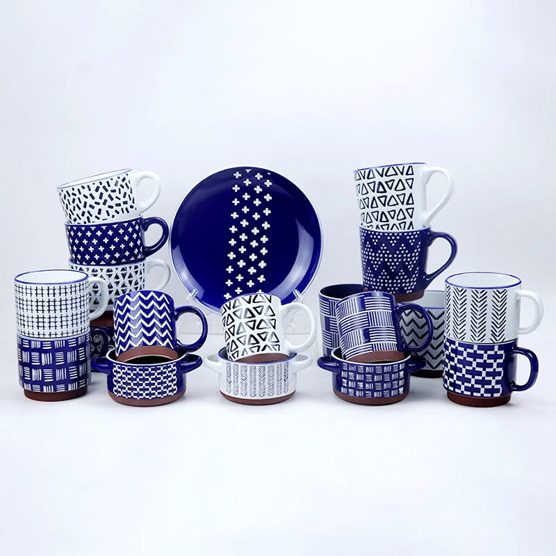 Hot sale ceramic dinner tableware set luxury porcelain soups cups bowls plates sets with decal