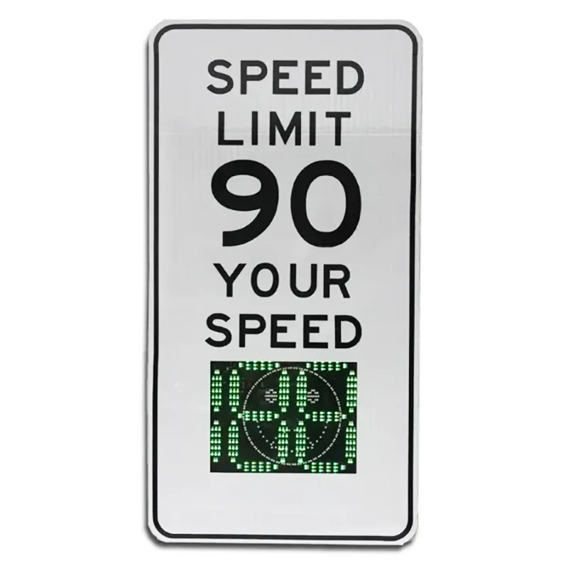 Aluminum solar LED display traffic signs speed detector solar radar speed limit sign radar speed sign