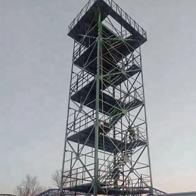 Security watch tower guard tower prison mountain Forest Observation Tower
