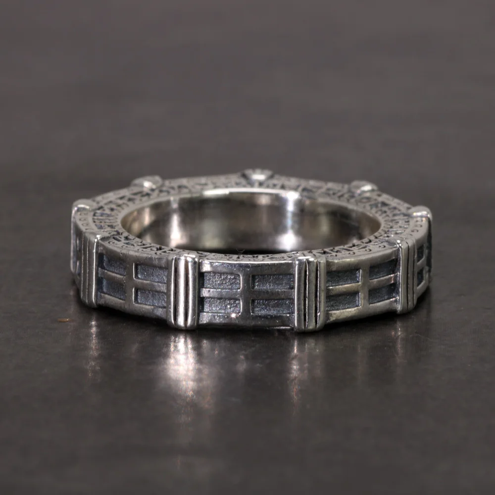 Real 925 Sterling Silver Stargate Rings for Fans Massive Transportation Device In Stranger Things TV Show Cosplay Christmas Gift