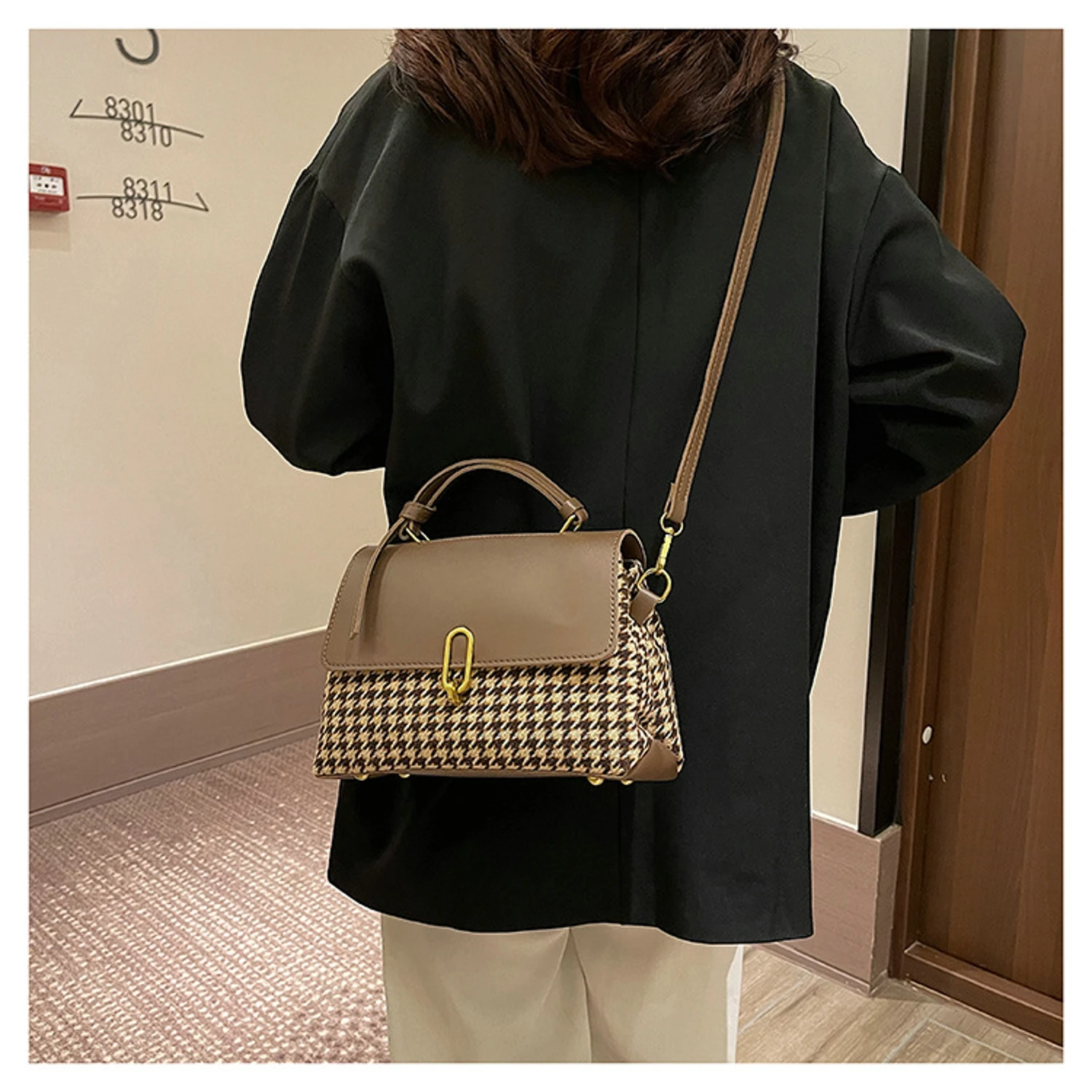2022 Grid Korean Stylish Sling Bag Fashion Clutch Handbag For Girls Designer Bags Women Handbags Ladies
