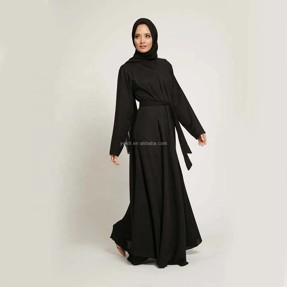 Sharut Wholesale Abaya Design EID Turkey Gulf Ladies Black Kaftan Kimono Islamic Clothing Nida Muslim Dresses Dubai Closed Abaya