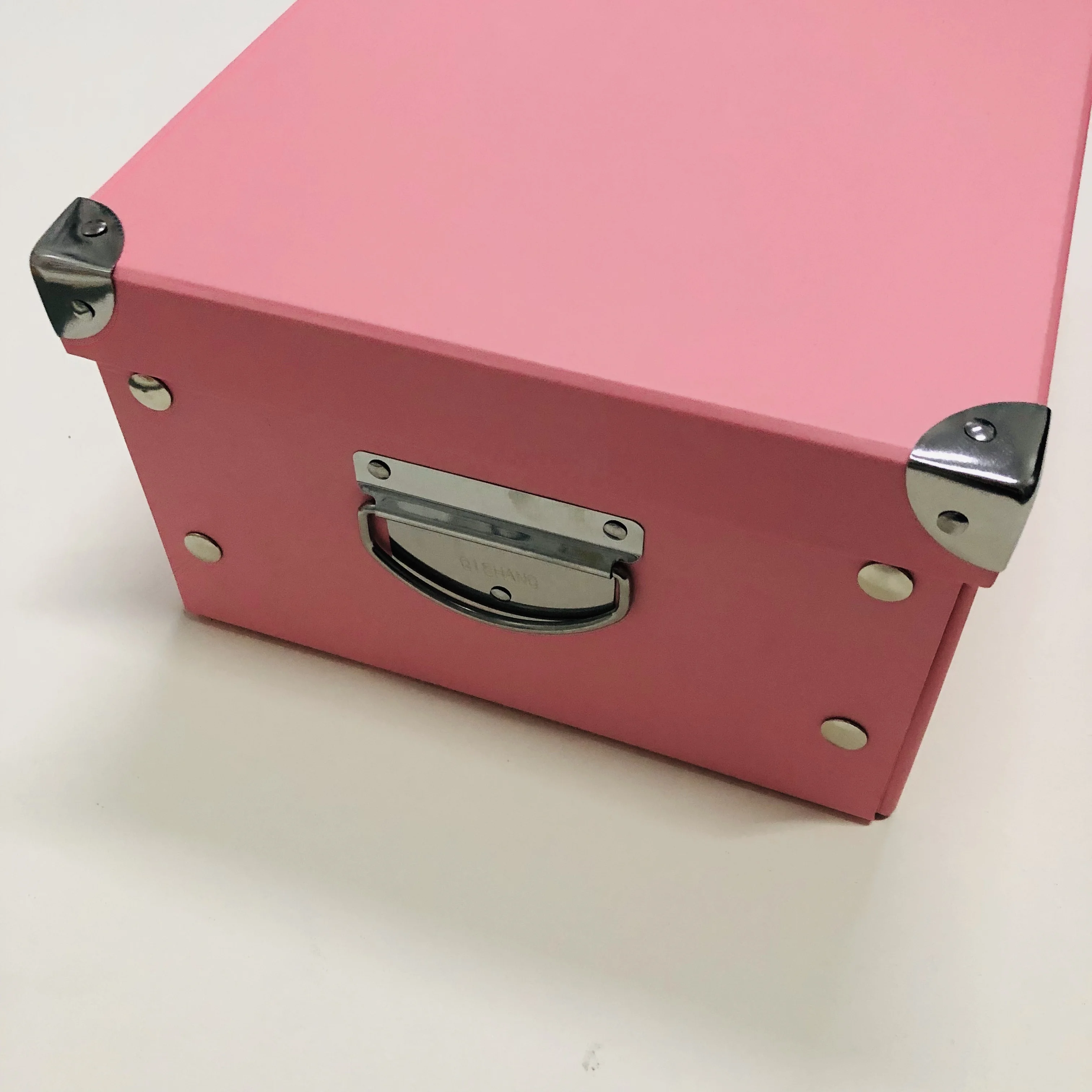 Custom Printed High Quality Cardboard Paper Storage Box And Bin With Handles Office And Household Organizer