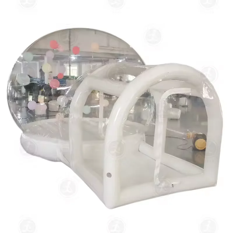 Outdoor Inflatable Igloo Dome Tent Transparent PVC Inflatable bubble bounce house with base