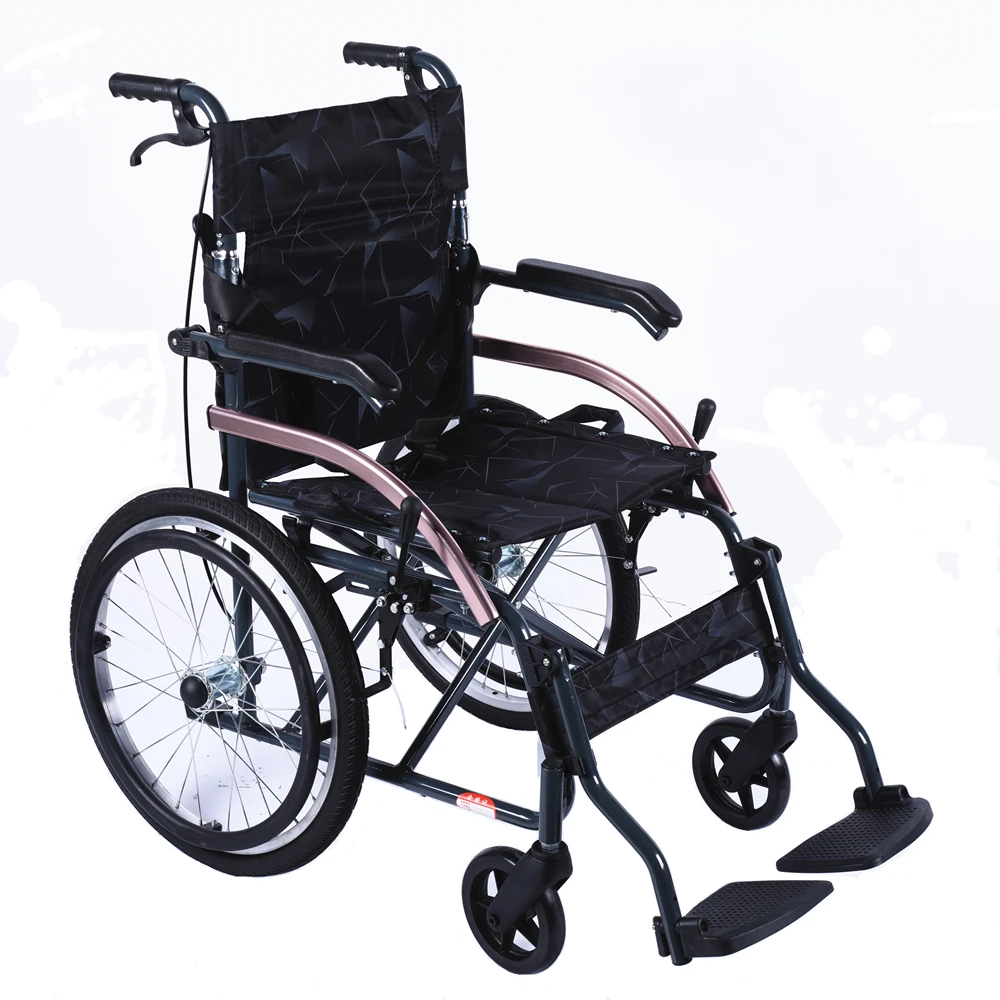 Factory Price Lightweight Folding Transfer Manual Wheelchair for Disabled