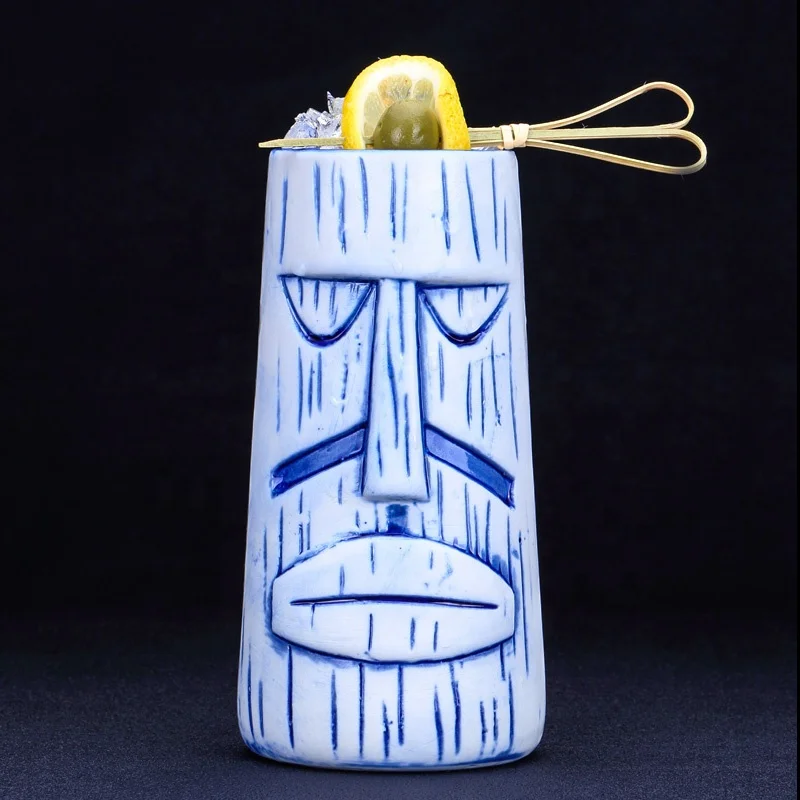 
Hot sales Snow Man Hawaii Tiki Mugs Cocktail Football Cup Beer Beverage Wine Mug Ceramic Tiki Mugs 