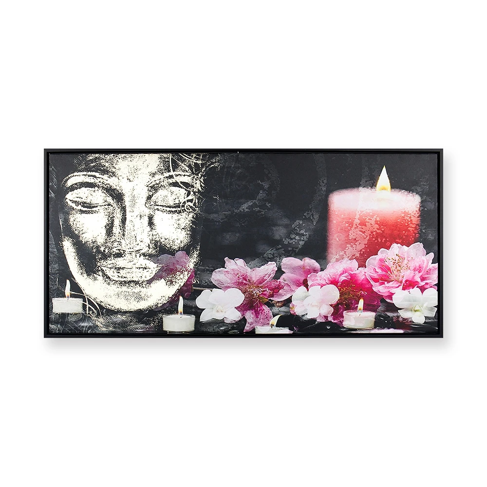 Verified manufacturers Wholesale Hot Selling Home Decoration Modern Gold Foil Canvas Art Abstract Buddha Printing Hand Made Art