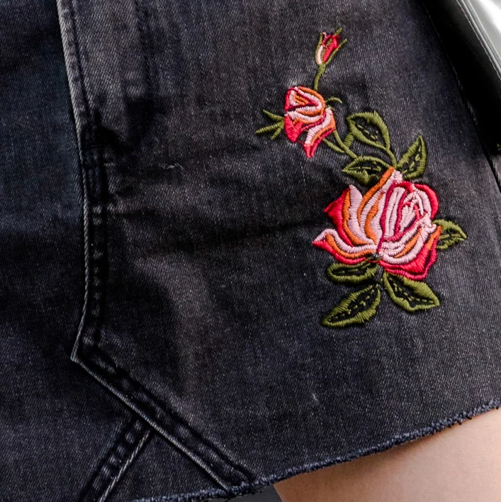 Women Skirt 2020 Fashion Casual Summer Short Embroidery Jean Skirts Mini Denim for Ladies
