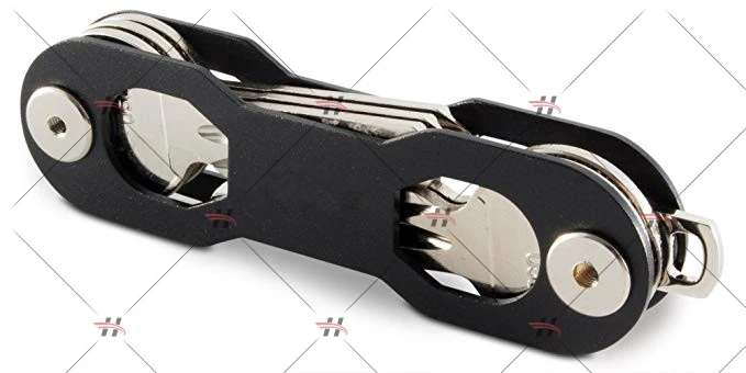 2021 Fashion Compact Clever Key Organizer Key Holder Keychain Organizer Carbon Fiber Gift Box