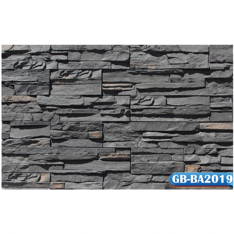Berich GB-BA2018 Factory sell  fake cladding black slate stacked stack colored blocks stone for home
