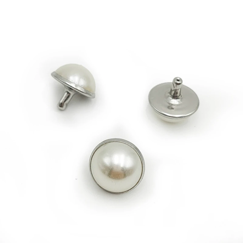 Custom High Quality Clothing Large Leather Stud Pearl Rivet Button