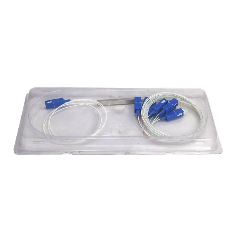
OEM factory 1x2 1x4 1x8 1x16 1X32 1X64 plc splitter 900um steel tube type fiber optic fbt copuler splitter 