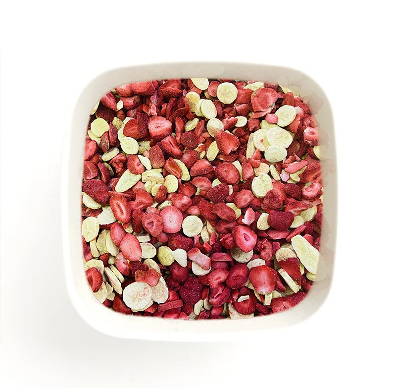 FD Strawberry Slices & banana slice FD mixed fruits Freeze Dried Banana