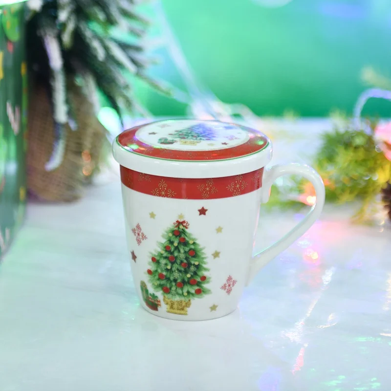 Factory supply accept custom logo Christmas cheap bulk ceramic mugs from china