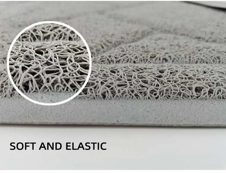 Soft on Kitty Paws 90*60cm Large Kitty Litter Box Mat PVC Cat Litter Mat with Non-Slip Backing