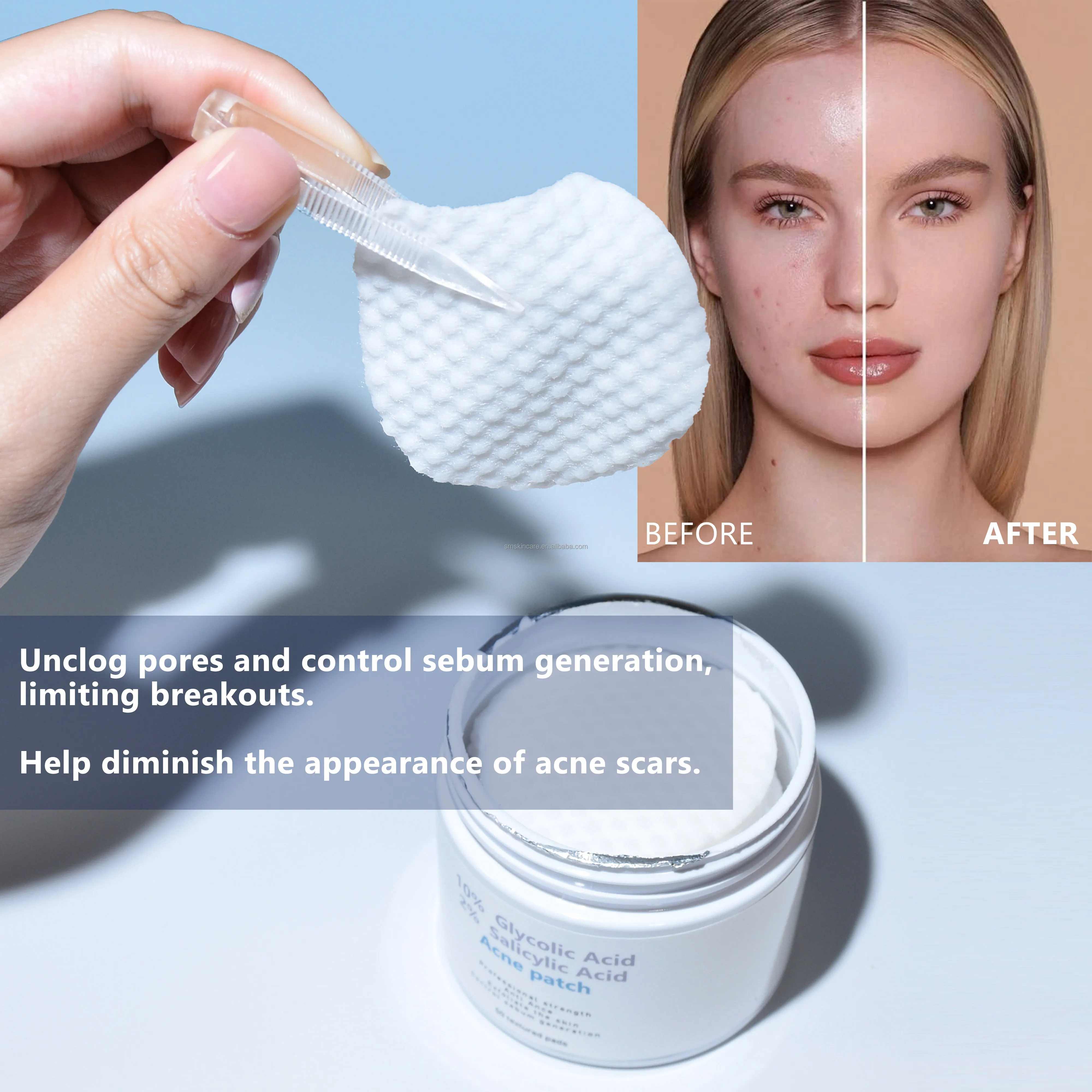 OEM ODM Own Brand Micellar Cleansing  Based Vegan Face Clean Makeup Remover Cleanser Pads Wipes