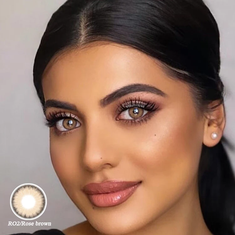 Rosemary Rose Brown colored contact lenses custom design cheap contact lenses