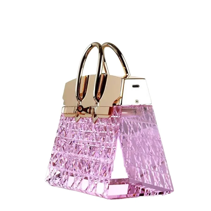 Modern Luxury Bedroom Portable charging mode Crystal  bag Table Lamp  decorative  for home villa hotel ornament