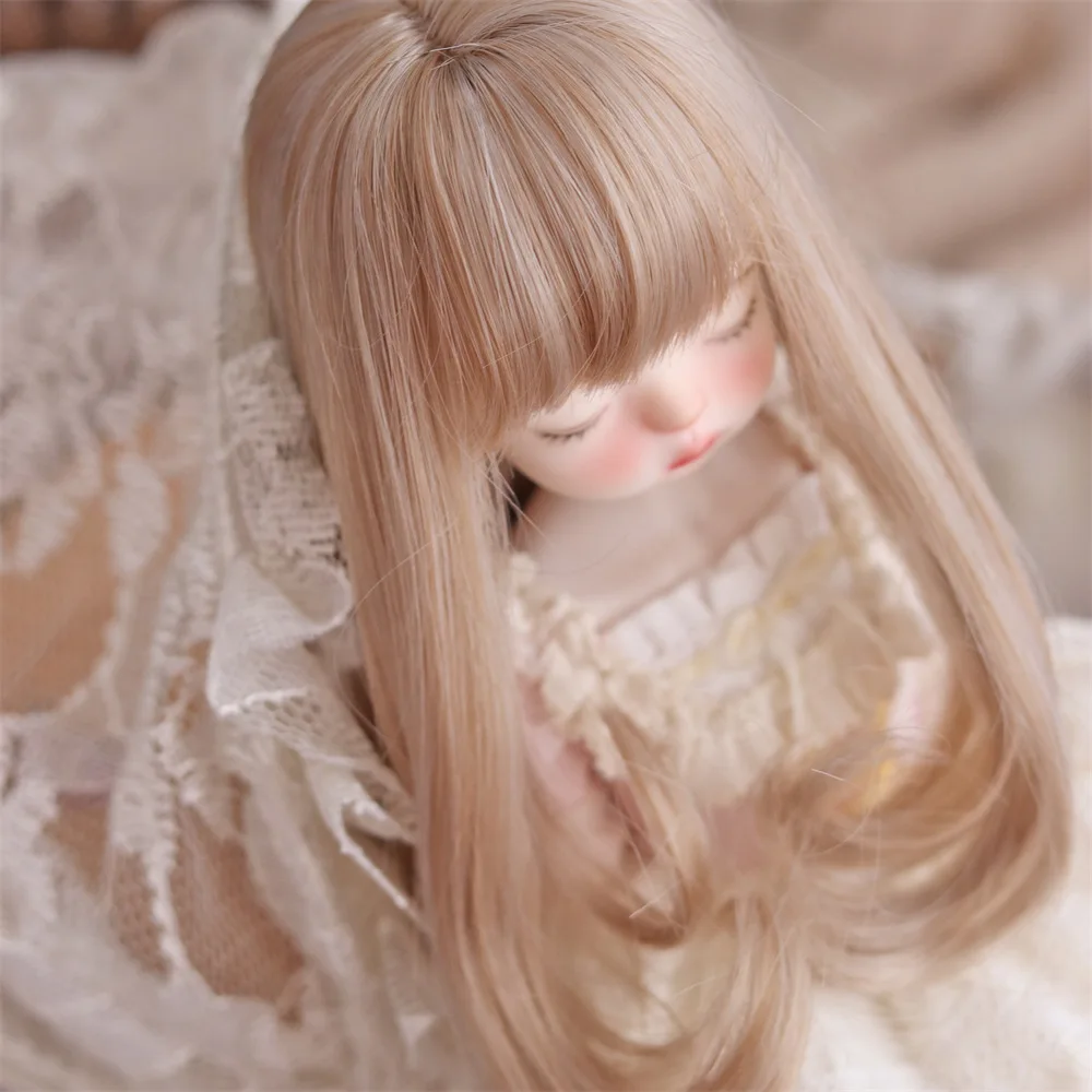 24inch Long Curly Bob Realistic Baby Toy Doll Wigs Low Price High Temperature Synthetic Fiber Wigs For Reborn Dolls