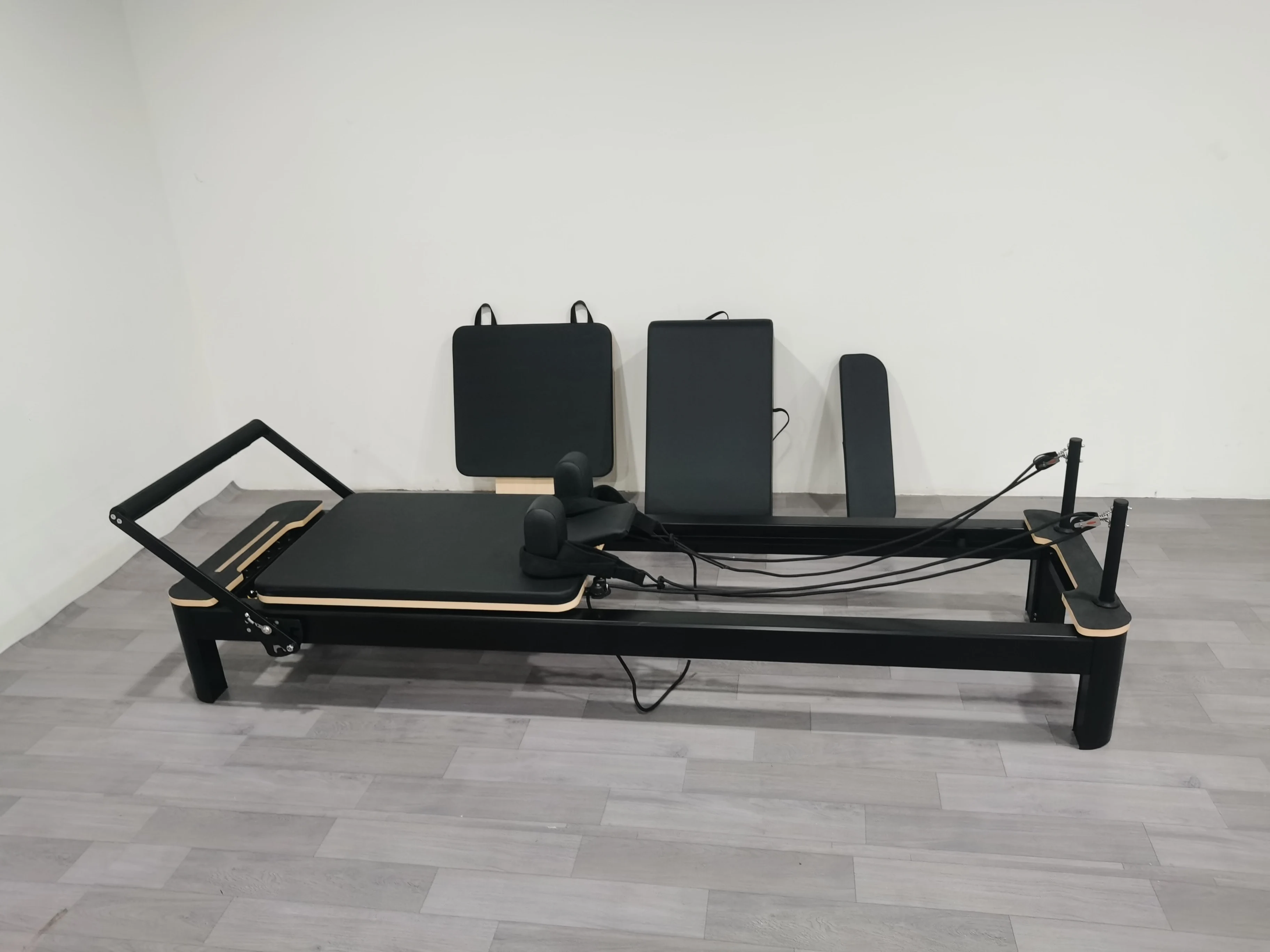 aluminum fitness commercial yoga exercise portable studio white alloy core bed black aluminum reformer pilates