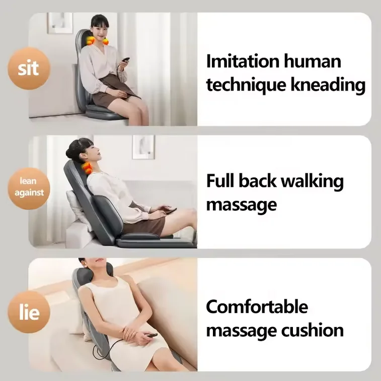 S99 Multi-functional  Multi-functional  Kneading Air Compression  Shoulder Neck Back Leg Massage Mattress With Heat