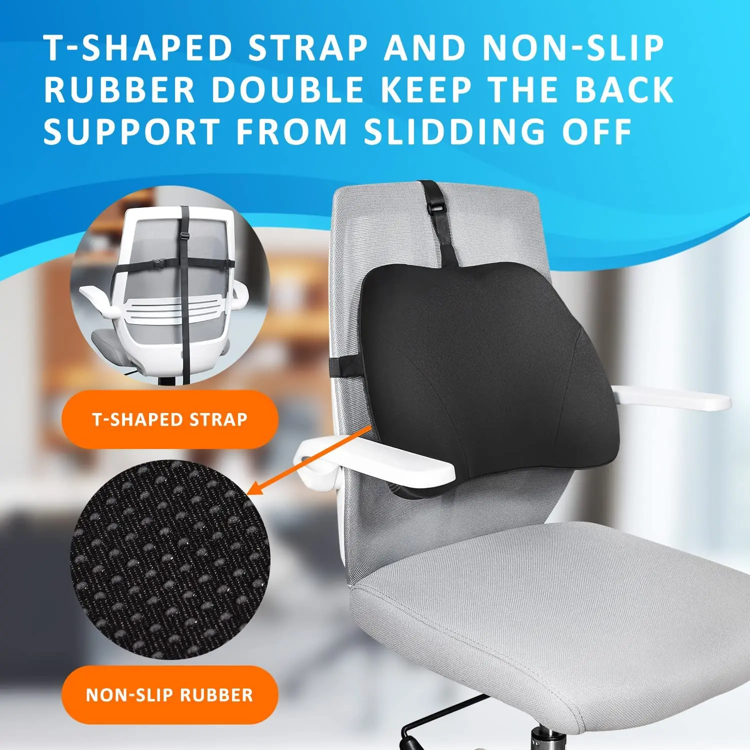 Ergonomic new design multifunctional Softness Lumbar pillow Back Support Urethane Cushion Buffer Lumbar cushion