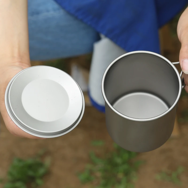 Titanium mug drinkware custom printed  tea cups camping mug for outdoor indoor hiking bushcraft