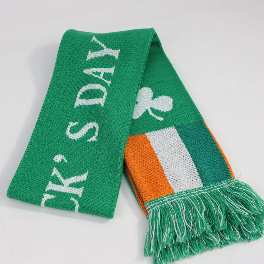 Huiyi High Quality Control custom knit football scarf 2024 hot sale custom high definition woven soccer scarf