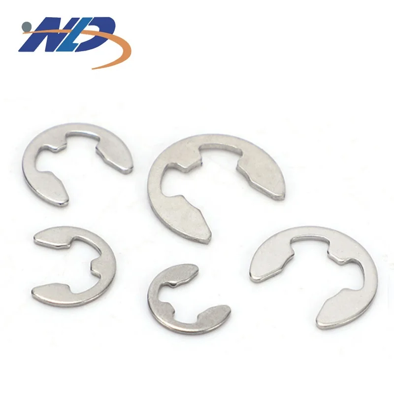 NLD Customize Black Manganese Steel Shaft Bearing Retaining Ring Split Washer Snap Collar E Type Clip External Circlip