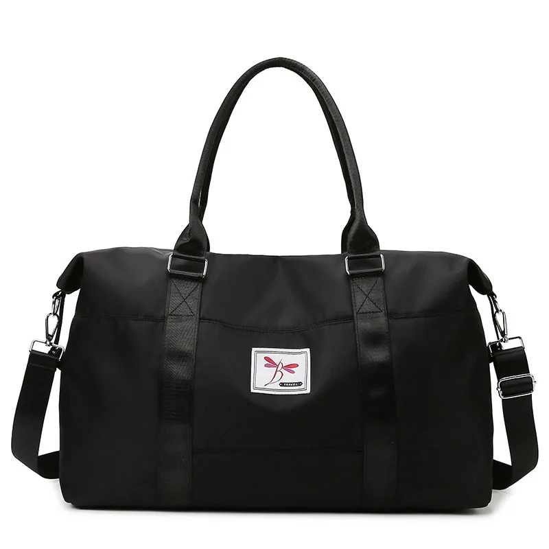 Waterproof Sports Zipper Custom Logo Pink Duffel Travel Weekender Duffel Bag Gym Tote Handbags For Women