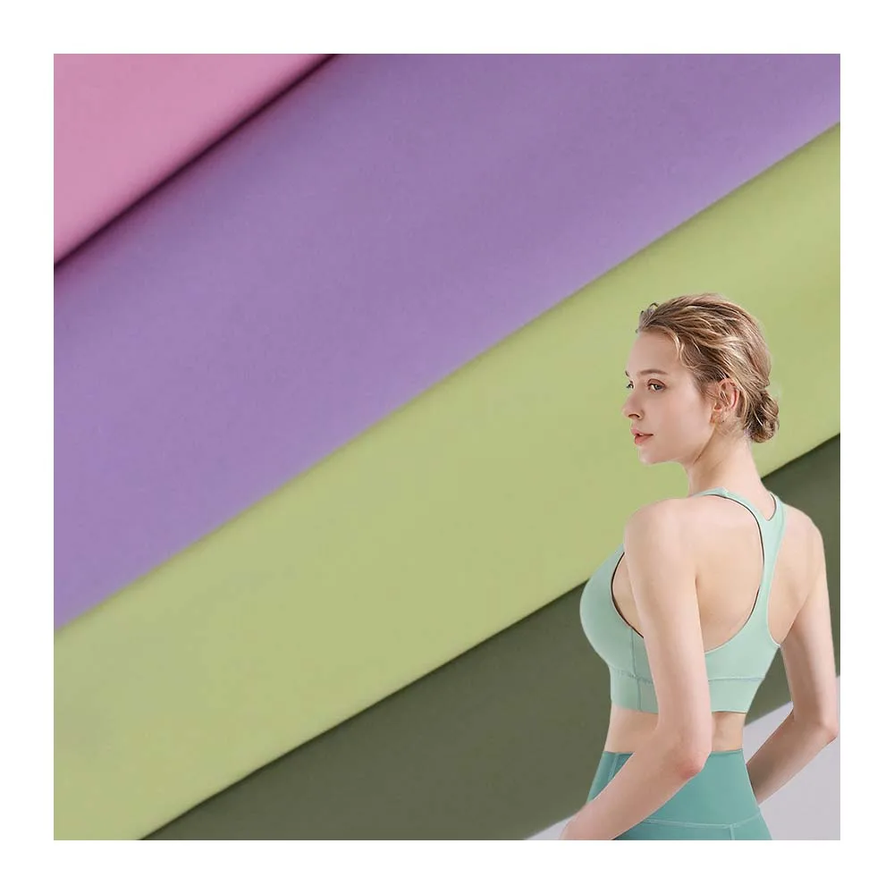 Wingtex Logo Custom Colorful 4 Way Stretch 8 Spandex Recycled Fabric for Yoga Tracksuit Material