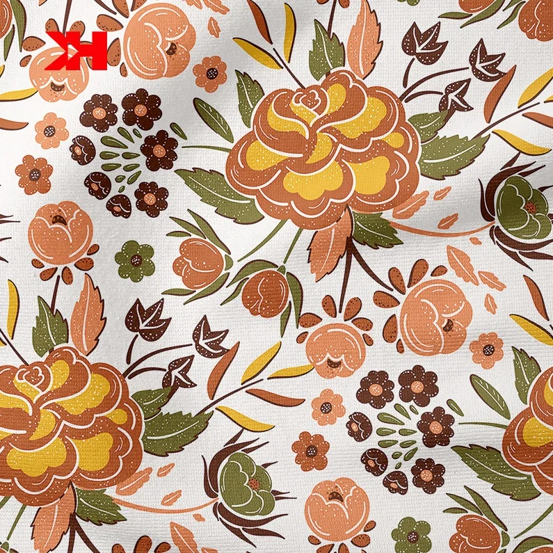 Kahn organic 100% Cotton Lining Print Fabric New Design Wholesale poplin Floral Pattern For Dress