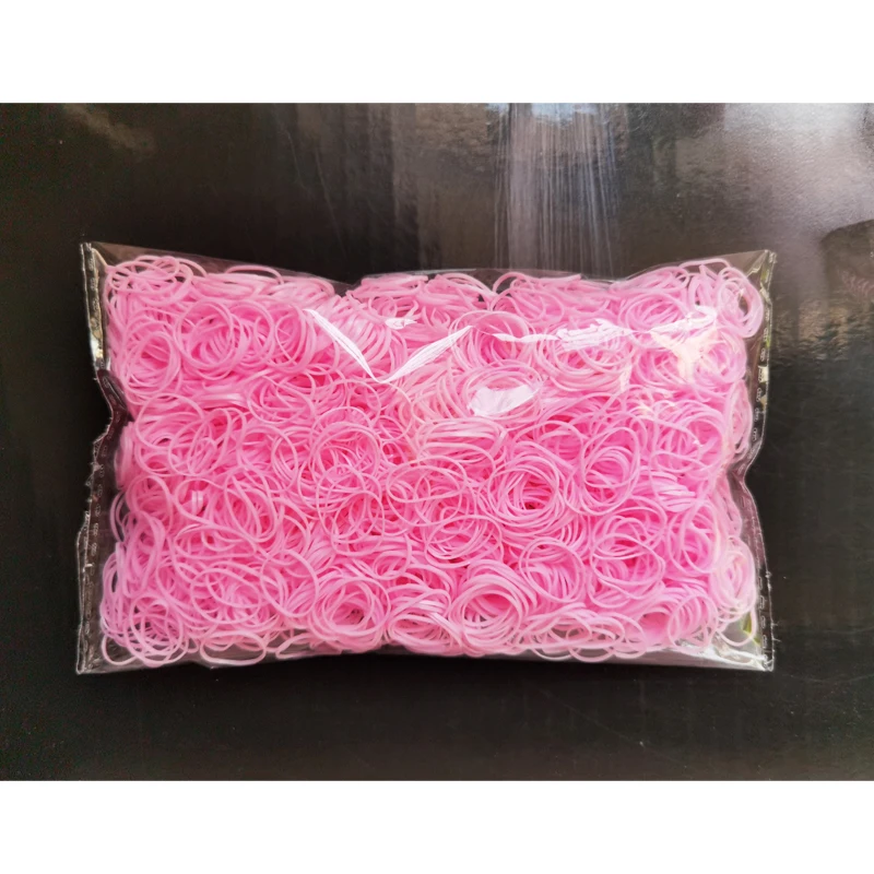 2000pcs per Pack with Diameter 1.5cm Width 1mm Thickness 0.3mm Seamless Hair Bands for Girls Rubber Bands Elastic Hair Ties