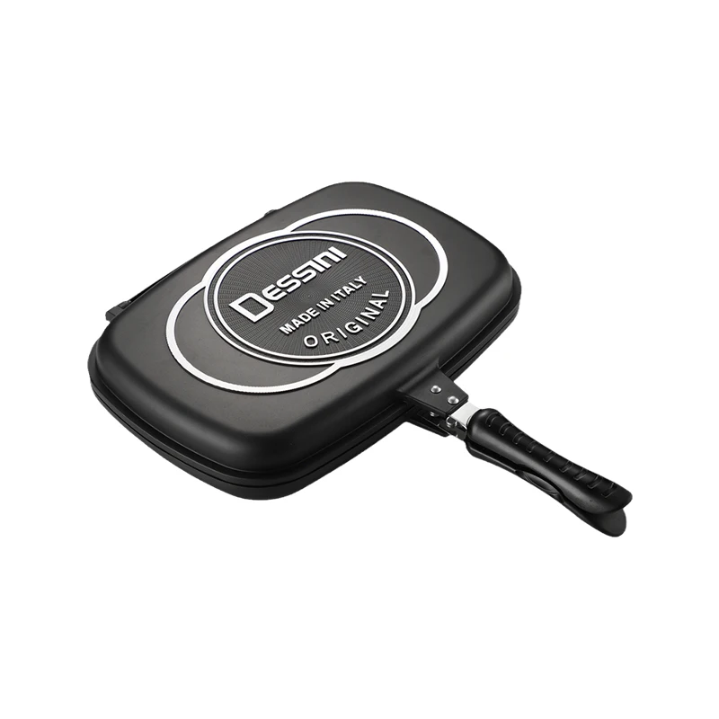 Wholesale popular cookware special handle double-sided frying pan