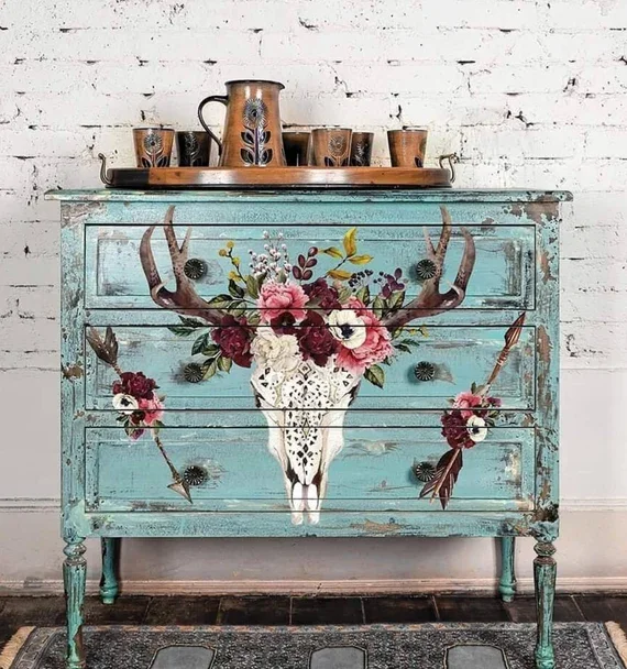 Large Rub on Transfers for Furniture Home Decor Transfers Furniture and Craft Decals Floral Home Diy Transfer Sticker decal