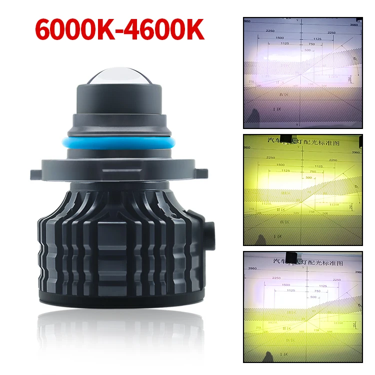 13000LM 100W Car laser fog light two color super bright laser led headlight lens laser 9005 led headlight