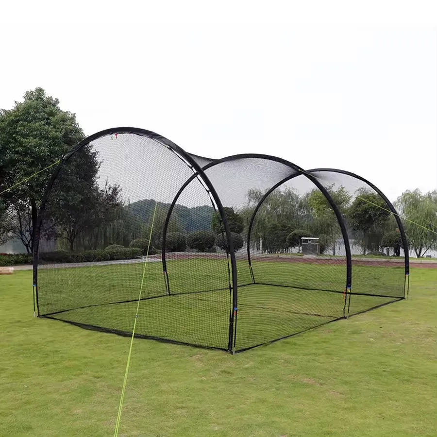 New Arrived 6M 5M Cricket Batting Net Baseball Batting Cage Net and Frame Softball Hitting Cage