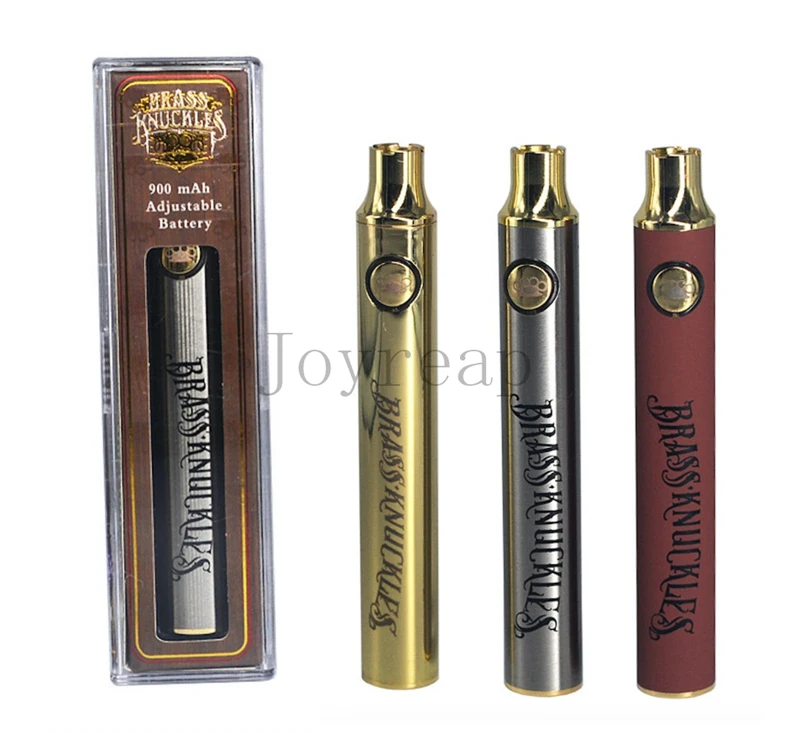 
510 thread ego battery vap pod smoke brass knuckless battery 900mah a grade batteries factory 