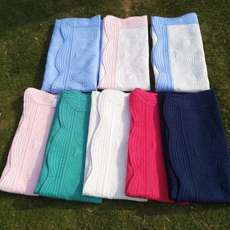 Baby Blanket Heirloom Style Baby Quilt Monogram 100% Cotton Keepsake Baby Boho Blankets