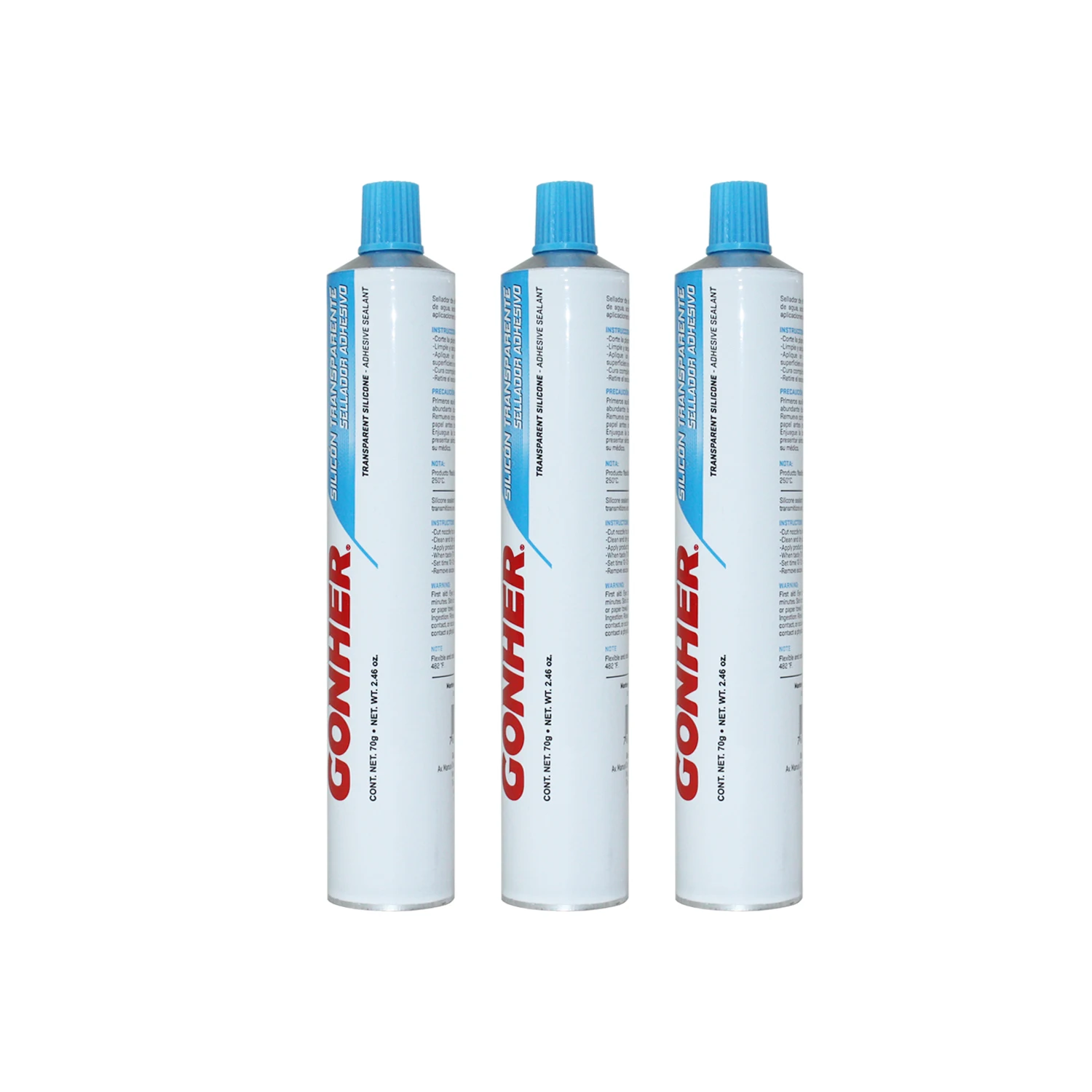 Алюминиевая трубка для клея кремовая с алюминиевой резьбой от 1 г до 200