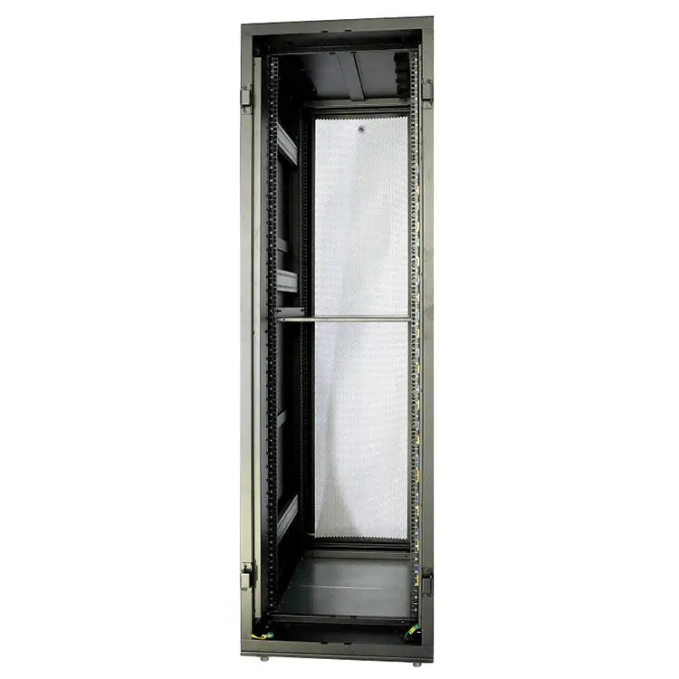 Network Server Cabinet Rack Enclosure Mesh Door Lock Vertical Rail 42u Floor Standing Cabinet