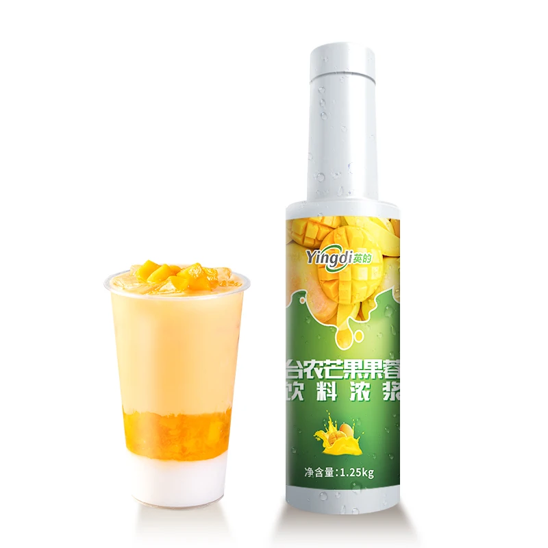 Yingdi Small taiwanese mango fruit puree drink & beverage fruit puree pulp concentrate for bubble tea store