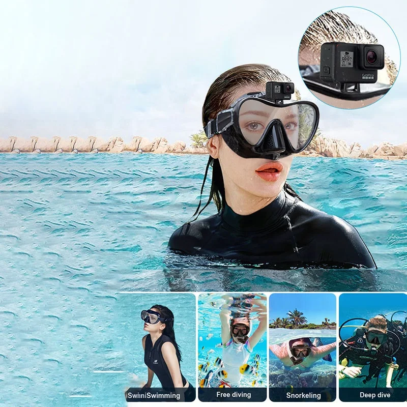 4 Colors Professional Adult Freediving Goggles Spearfishing Glasses Free Snorkeling Dive Gear Equipment Set Scuba Diving Mask