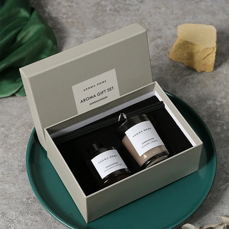 Customizable Luxury Aromatherapy Scented Candle Gift Set Home for Serene Gift Box Packaging Chinese New Year Gift Box Pillar