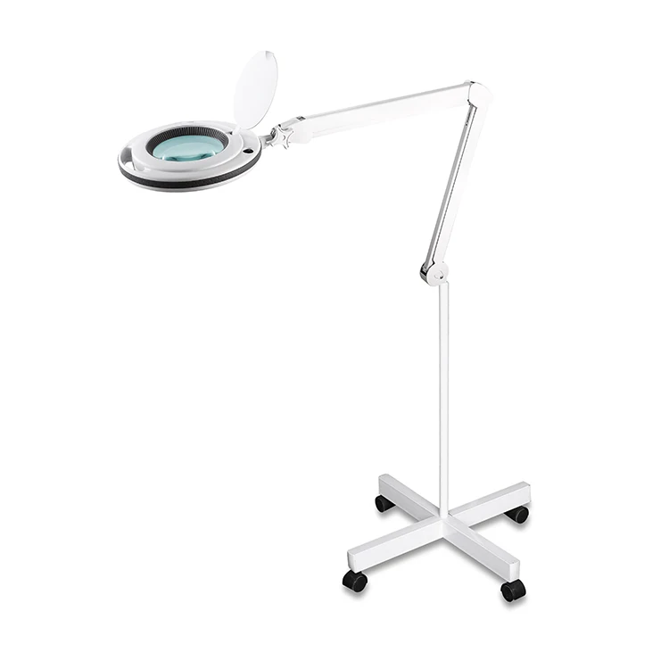 Magnifier Glass Lens For Hobby Craft Magnifying Lamp With Dual Color Brightness Adjustment Null