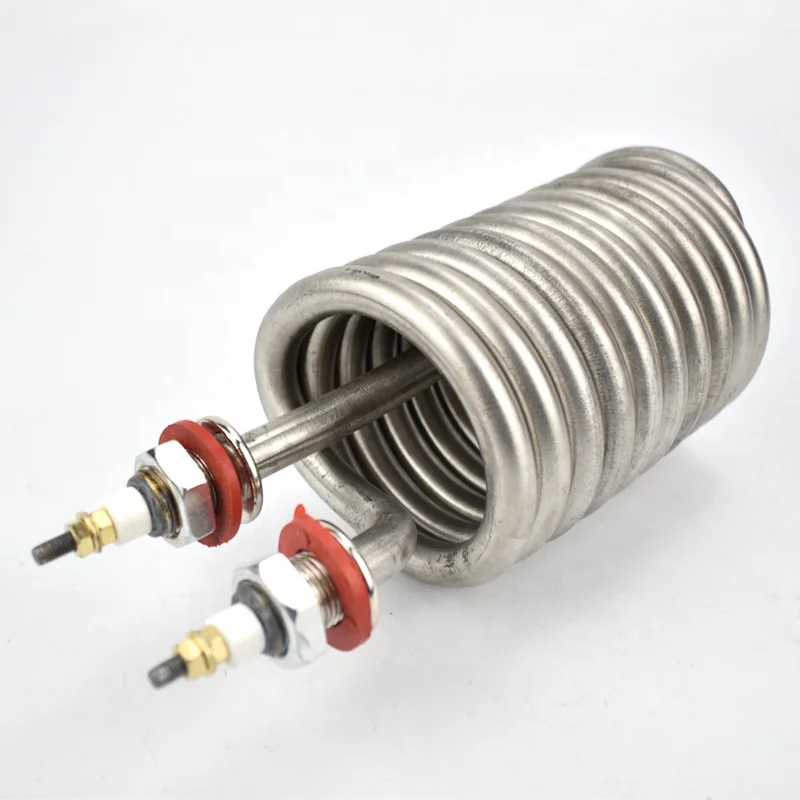 Electrical resistance coil hot water heater element tubular heater spiral water heater