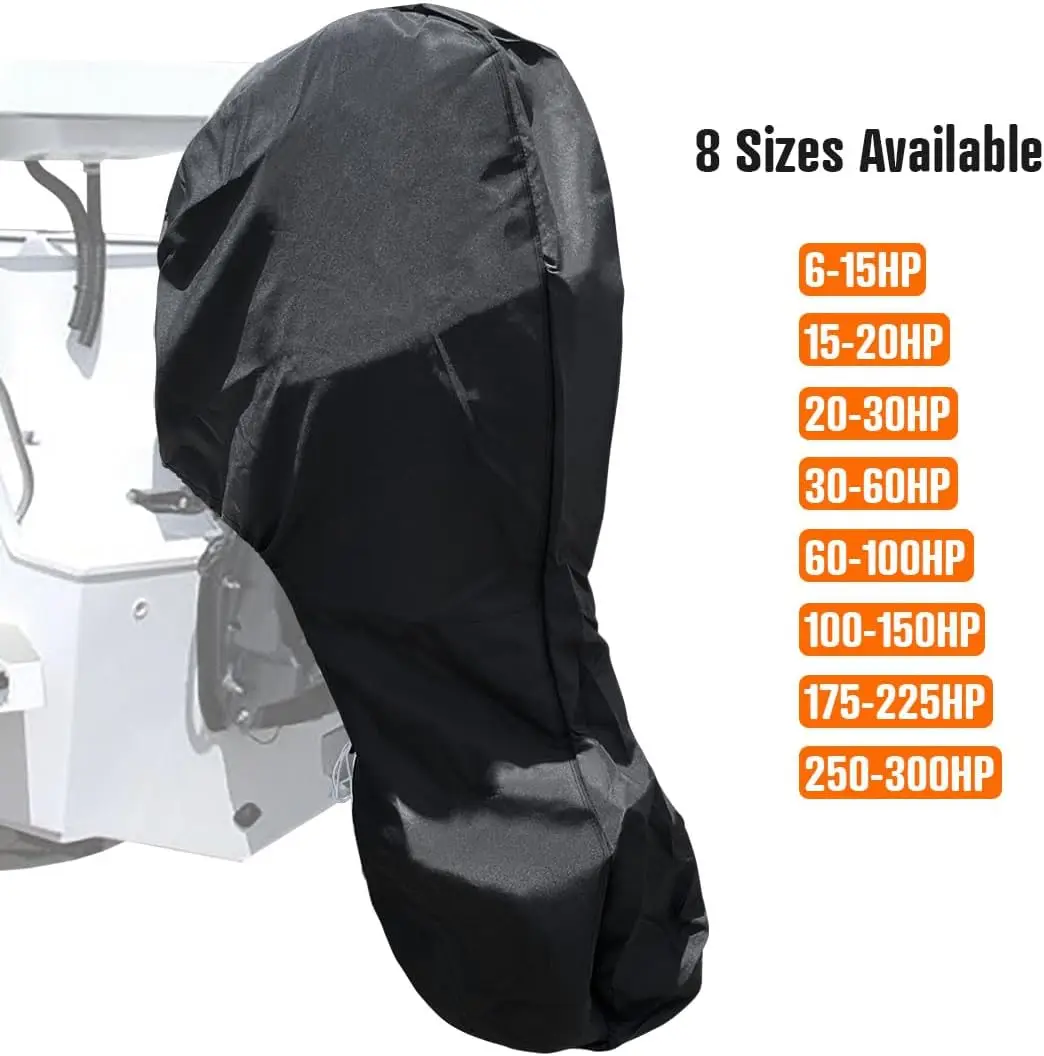 Heavy Duty Fade Resistant UV-proof Dust-proof Waterproof Outboard Motor Cover Outdoor Boat Engine Hood Covers