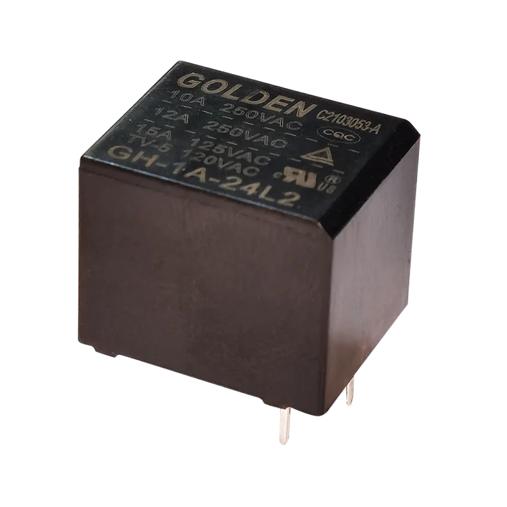 Golden Az942 Relay 5v 12v 24v 12A Integrated Circuits Electronics Component 4pin Relay GH-1A-24L2 Coil 24V  For Office Equipment