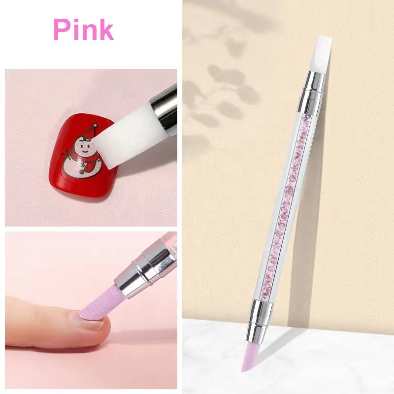 High Quality Rhinestone 2 Sides Crystal Brush Pen Nail Art Tools Nail Equipment and Tools Beauty Salon Nail Cuticle Pusher