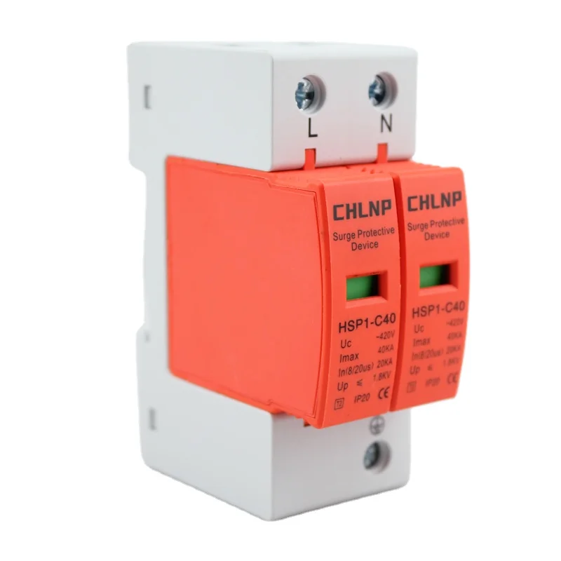Surge protection device household 220V arrester 4 pole three-phase power switch 380V surge mode SPD 2p 40ka